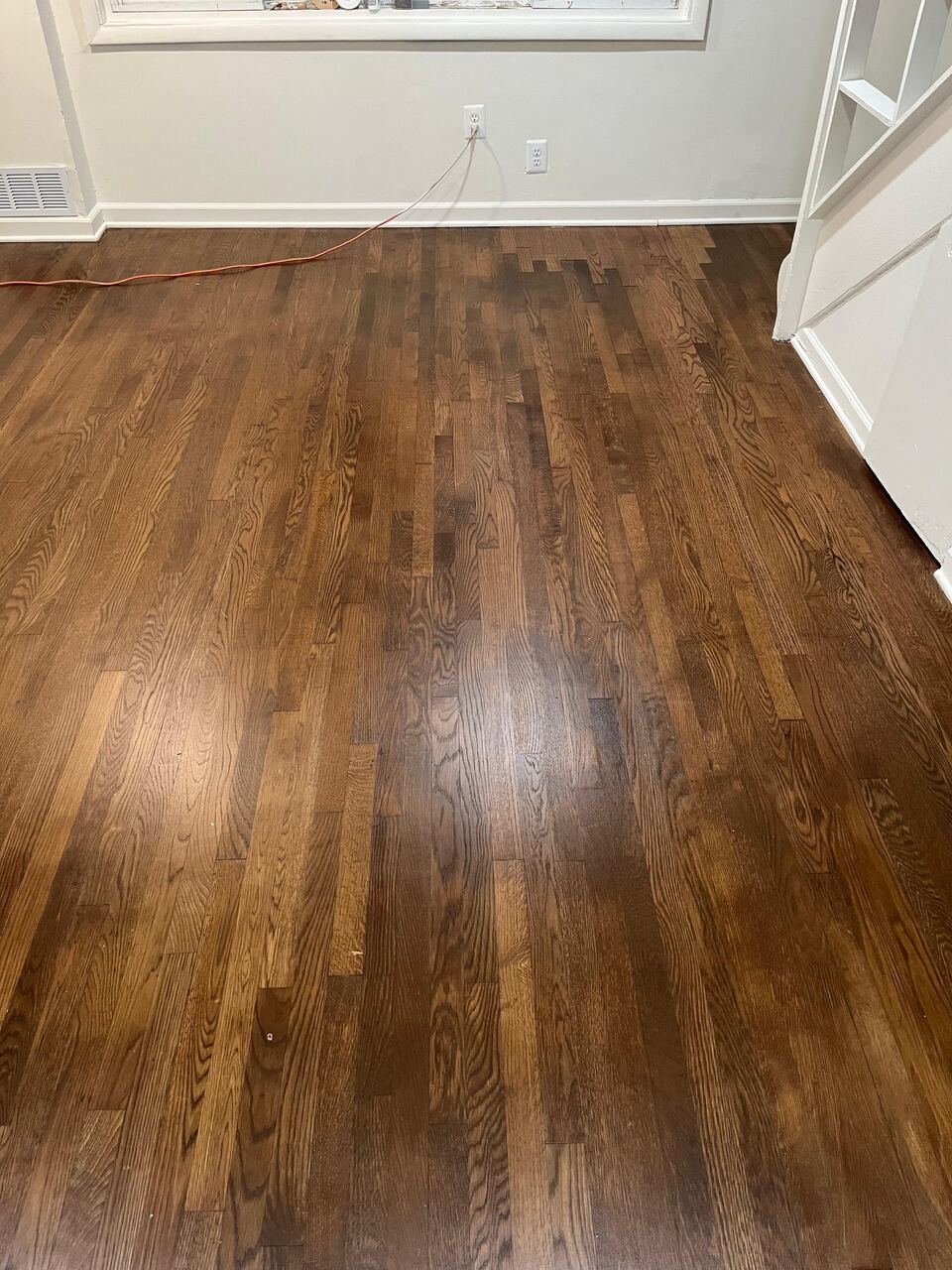 After refinishing — smooth, rich finish in FairFax, Virigina home