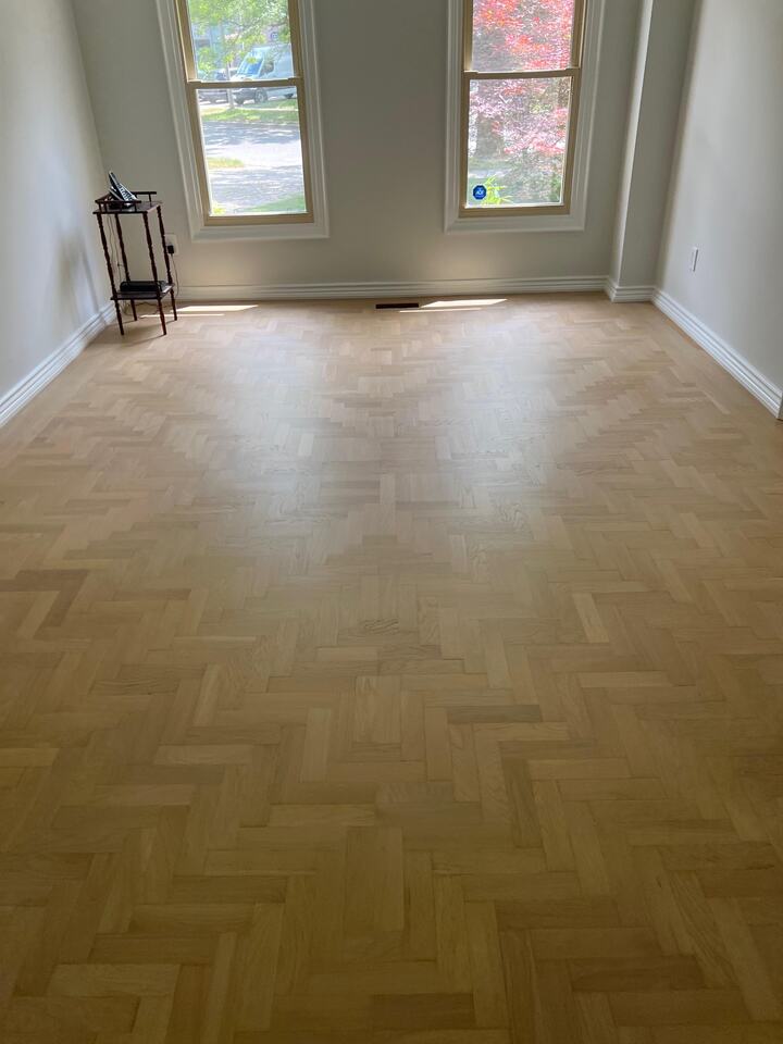 Luxery Patterned floor with flat smooth sanded finish naturally in Capital Heights, Maryland home